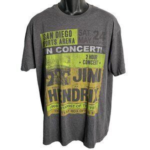 Stone Free Jimi Hendrix Crewneck T Shirt XL Grey Short Sleeve Graphic Concert